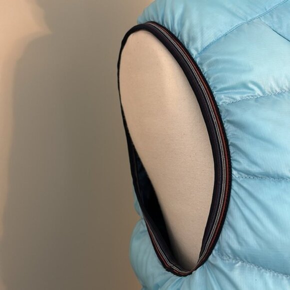 State of Elevenate Goose Down Hooded Puffer Vest Blue Size Small - Picture 3 of 11